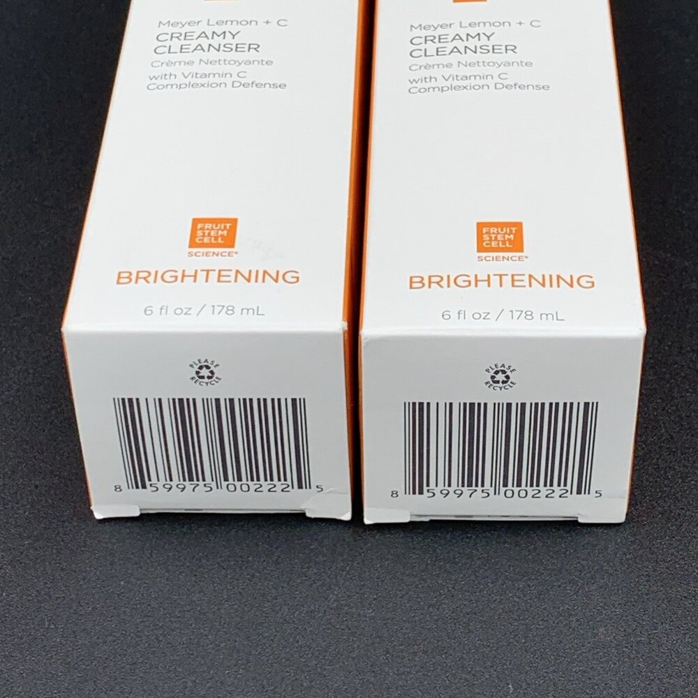 Andalou Naturals Creamy Cleanser Meyer Lemon + C Brightening 6 Oz Set of 2 - Picture 3 of 3
